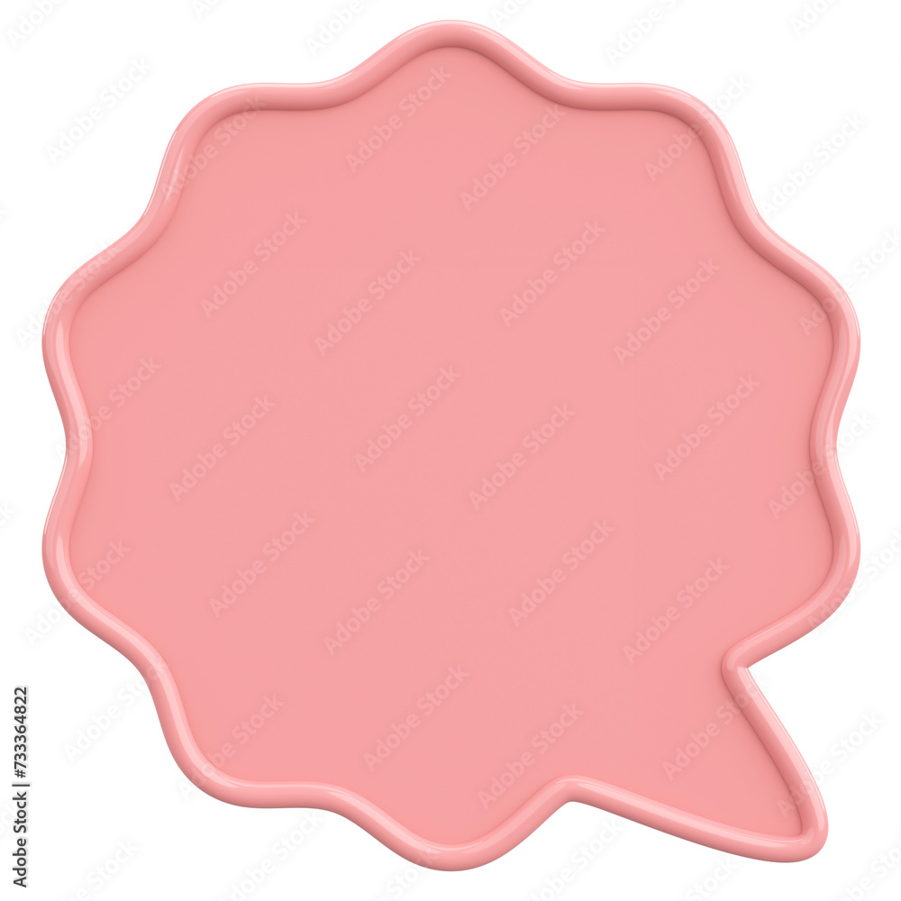 Speech Bubble. Text Box. 3D Illustration. Speech Bubble. Text Box. 3D Illustration.