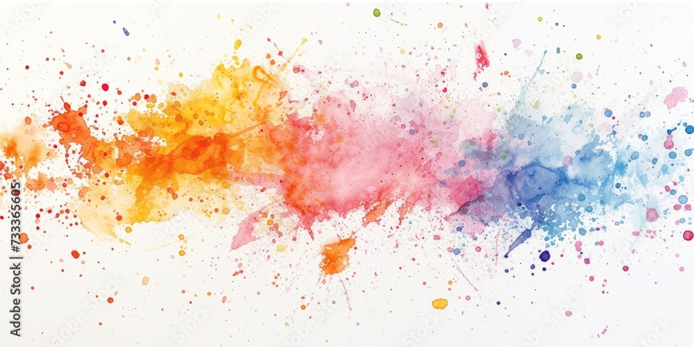A vibrant and colorful watercolor splattered background. Perfect for adding a touch of creativity and artistry to any project