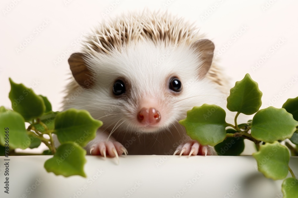 A small hedge sitting on top of a plant. Can be used to depict nature, gardening, or greenery A small hedge sitting on top of a plant. Can be used to depict nature, gardening, or greenery