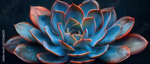 Exploring succulent diversity: Thick leaves and vibrant colors in scientific illustration photo