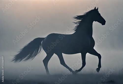 horse in the snow