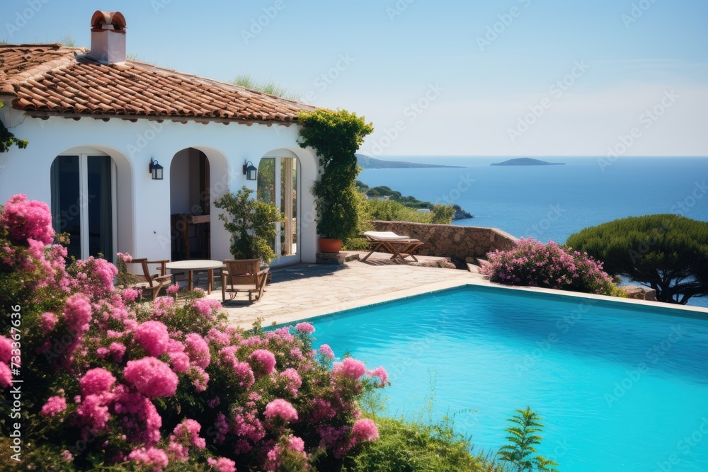 Cozy luxury villa in italy with pool and best view on sea