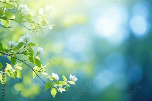 A branch with beautiful white flowers. Perfect for nature-themed designs and botanical illustrations