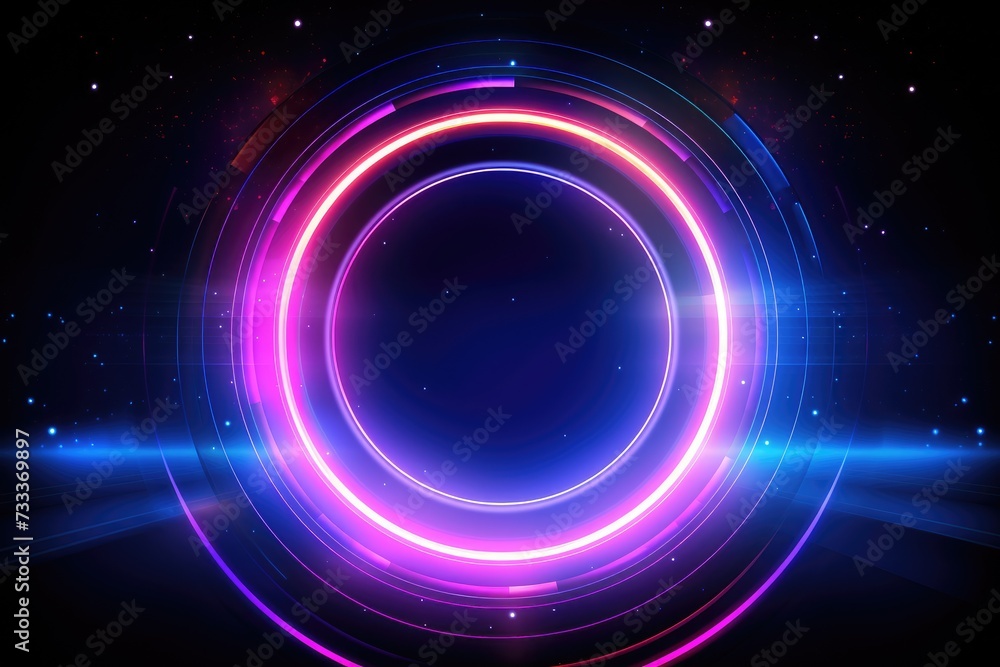 Neon pink and blue textured round circle background, A futuristic background with a composition of circle gradient shapes. Ai generated Neon pink and blue textured round circle background, A futuristic background with a composition of circle gradient shapes. Ai generated