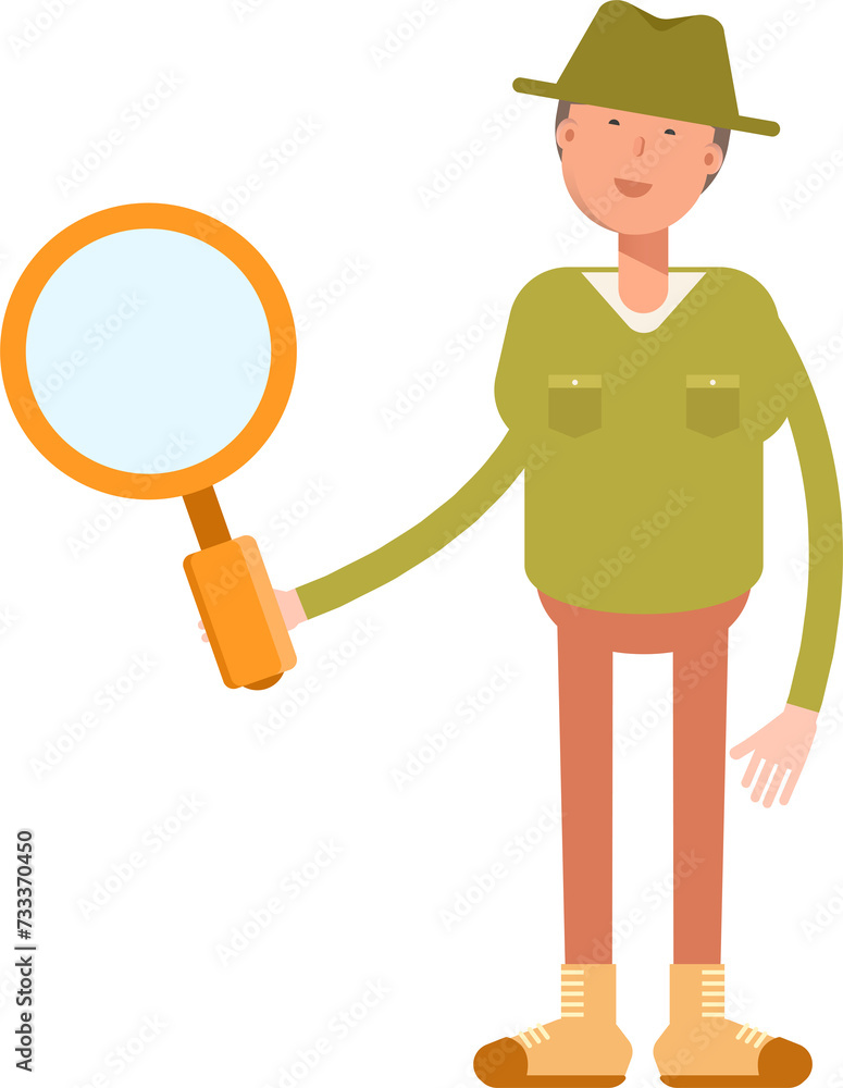 Male Character Holding Magnifier
Male Character Holding Magnifier