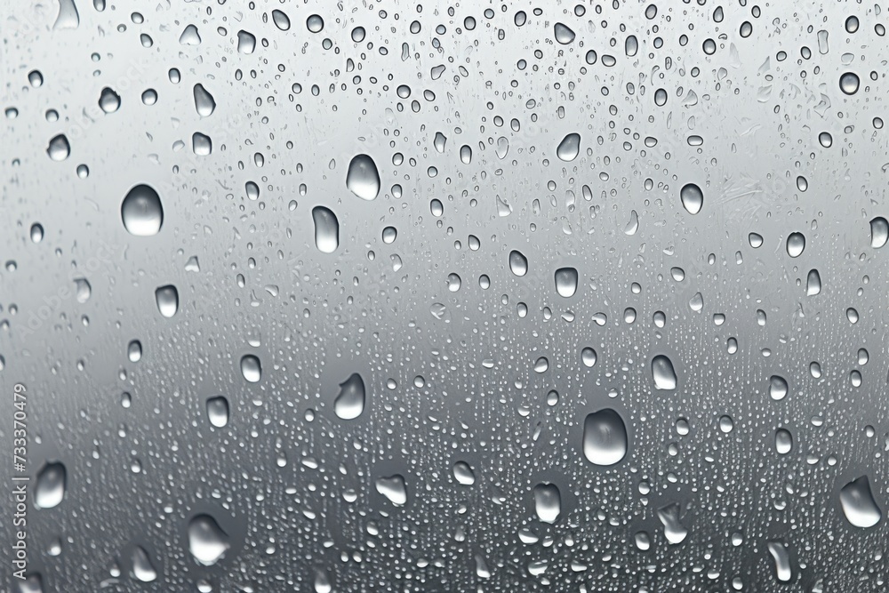 Water condensation on wet window glass. Water condensation on wet window glass.