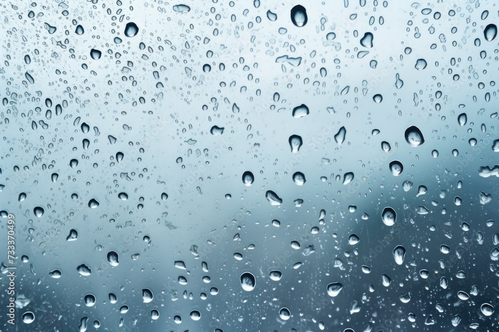 Water condensation on wet window glass. Water condensation on wet window glass.