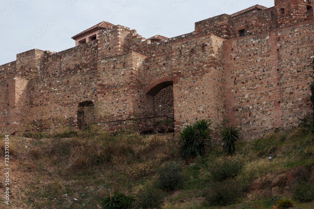 historical monuments of the city of malaga in spain