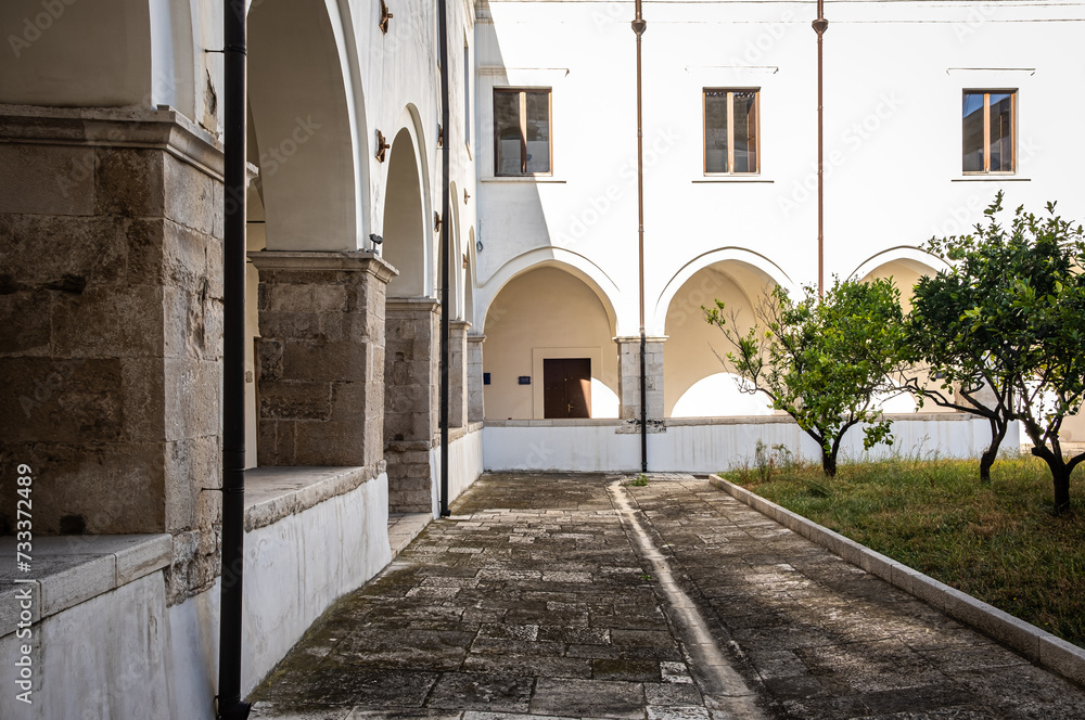 Monumental complex of  ex San Francesco della Scarpa, historic center of Bari, Puglia region (Apulia), Italy, September 18, 2022