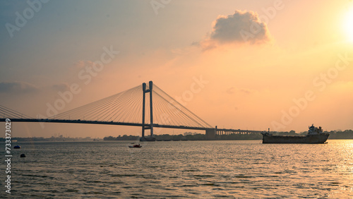 Vidyasagar Setu bridge over Hooghly River in Kolkata, West Bengal, India © Arnav Pratap Singh