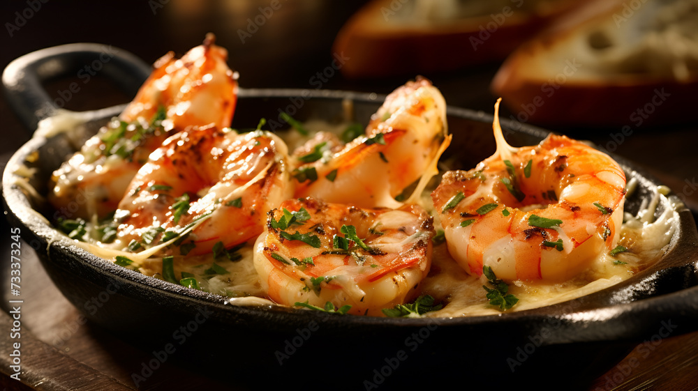 Baked Shrimp and Rotini in a Garlic White Wine Sauce Baked Shrimp and Rotini in a Garlic White Wine Sauce