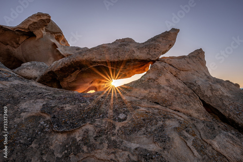 Sunburst through Oolite rock formation © knowlesgallery