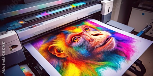 Full color printer. Generative AI