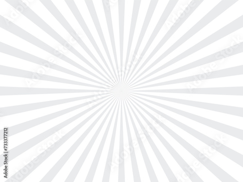 sun Ray light. Sunburst background. Radial circle line. Pattern starburst. Comic beam lines. Sun effect rays. Abstract firework. Concentration stripe. Cartoons lightning style. Vector illustration