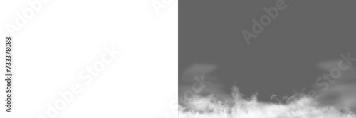 White color fog png. Fog isolated on transparent background. Fog cloud smoke effect. Realistic fog cloud smoke mist texture. 