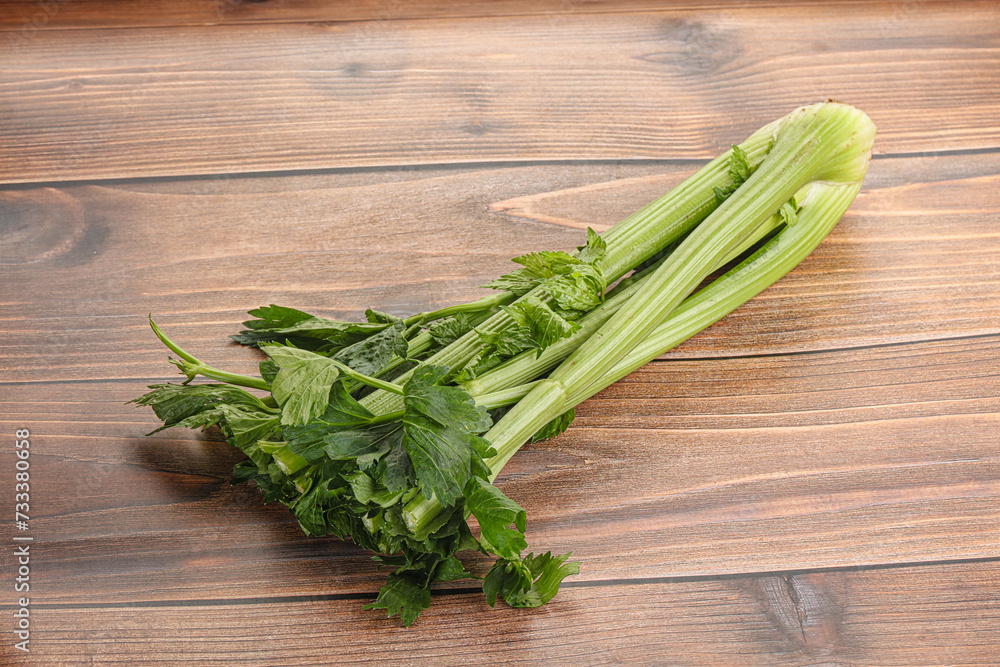 Vegan cuisine - celery stems with leaf Vegan cuisine - celery stems with leaf