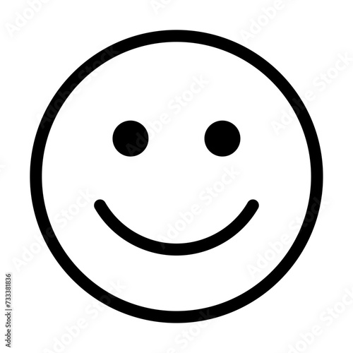 Happy smiley emoticon. Design can use for web and mobile app. Vector illustration photo