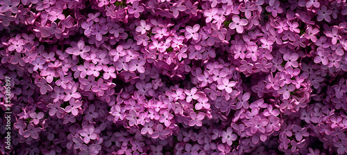 banner of blossom lilac, spring time