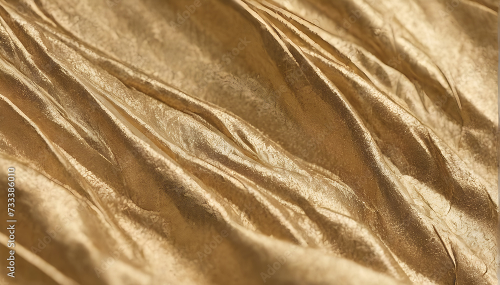Crumpled Gold paper texture background Crumpled Gold paper texture background