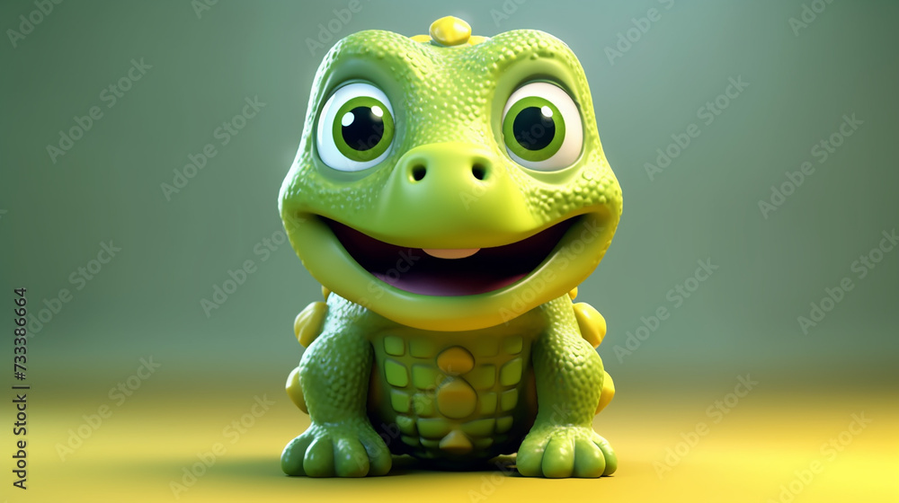 3d rendered photo of turtle made with generative AI 3d rendered photo of turtle made with generative AI