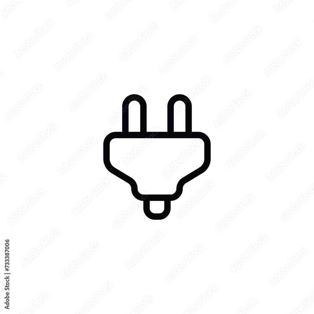 Electric Plug Vector Icon Sign Symbol Electric Plug Vector Icon Sign Symbol
