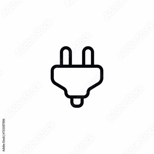 Electric Plug Vector Icon Sign Symbol