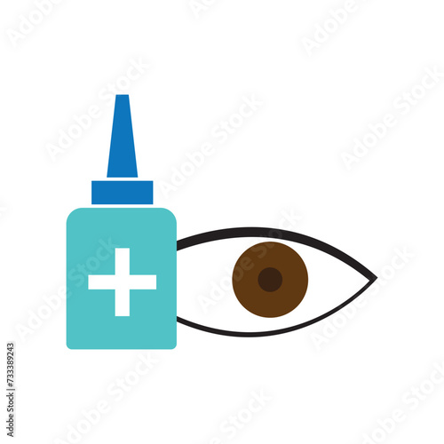 eye drops icon vector illustration design template