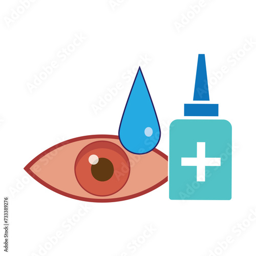 eye drops icon vector illustration design template
