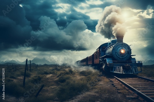 Borderlands-inspired vintage steam locomotive, perfect for gaming enthusiasts and collectors photo