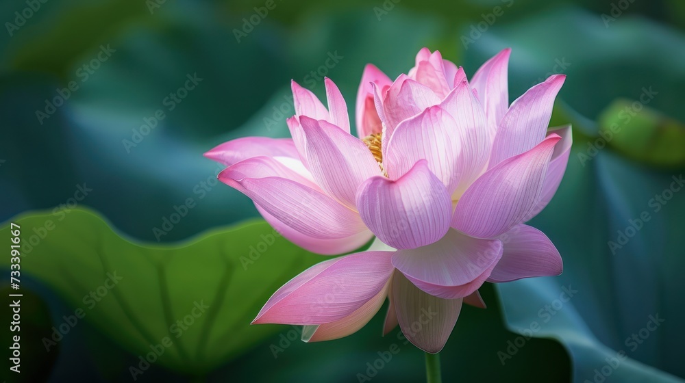 a pink flower sitting on top of a lush green leaf covered field next to a leafy green leafy plant in the middle of the center of the picture. a pink flower sitting on top of a lush green leaf covered field next to a leafy green leafy plant in the middle of the center of the picture.