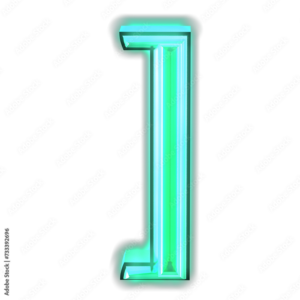 Glowing turquoise 3d symbols Glowing turquoise 3d symbols