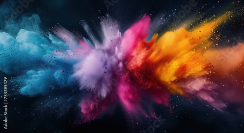 Color explosion colorful rainbow powder flight explosion © ArtChase