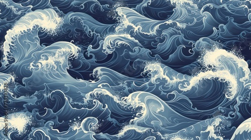  a picture of a very large wave in the ocean with a lot of white foam on the top of the waves and the bottom of the wave is very dark blue.