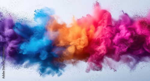 Color explosion colorful rainbow powder flight explosion