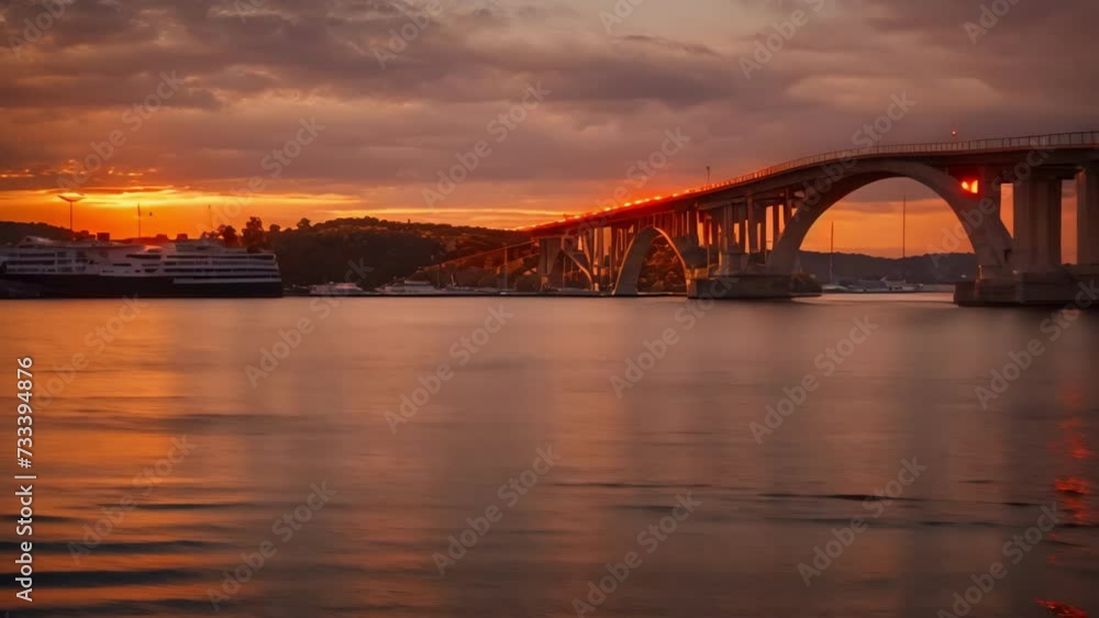 Majestic Bridge Spanning Vast Waterway Majestic Bridge Spanning Vast Waterway