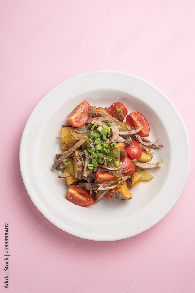 Delicious fried potatoes. Close ups Delicious fried potatoes. Close ups