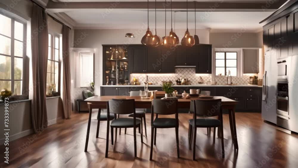 Dining Room Table and Chairs in a Room Dining Room Table and Chairs in a Room