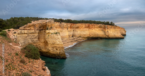 Stunning Benagil cliffs Algar de Benagil, Lagoa, Algarve, Portugal © Luis