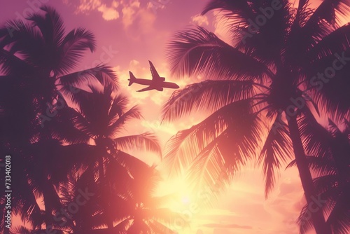 Tropical Escape: Sunset Flight