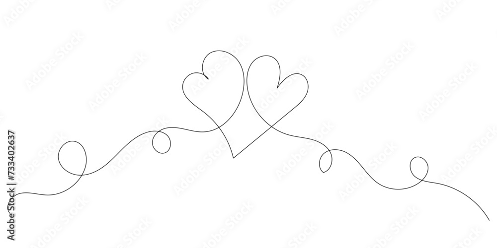 Heart Line Art Curve Doodle Illustration. One Thin Editable Line Heart Shape Symbol Icon Isolated White. Line Simple Vector Valentine Day Decoration Card Invitation Poster Print Design Heart Element Heart Line Art Curve Doodle Illustration. One Thin Editable Line Heart Shape Symbol Icon Isolated White. Line Simple Vector Valentine Day Decoration Card Invitation Poster Print Design Heart Element