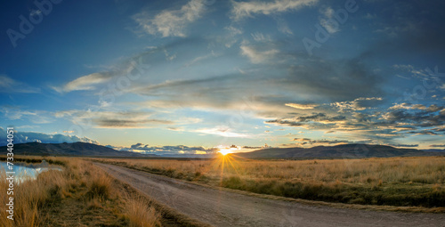 sunset over the way