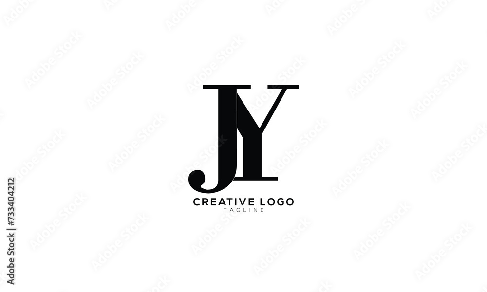 JY Abstract initial monogram letter alphabet logo design JY Abstract initial monogram letter alphabet logo design