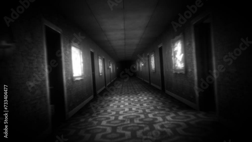 Horror Hallway Film Noir Zombies photo