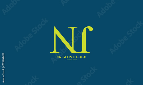 NU Abstract initial monogram letter alphabet logo design