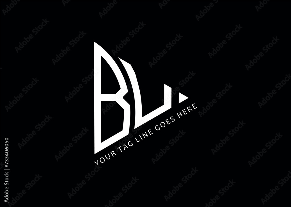 B U TRIANGLE letter logo design