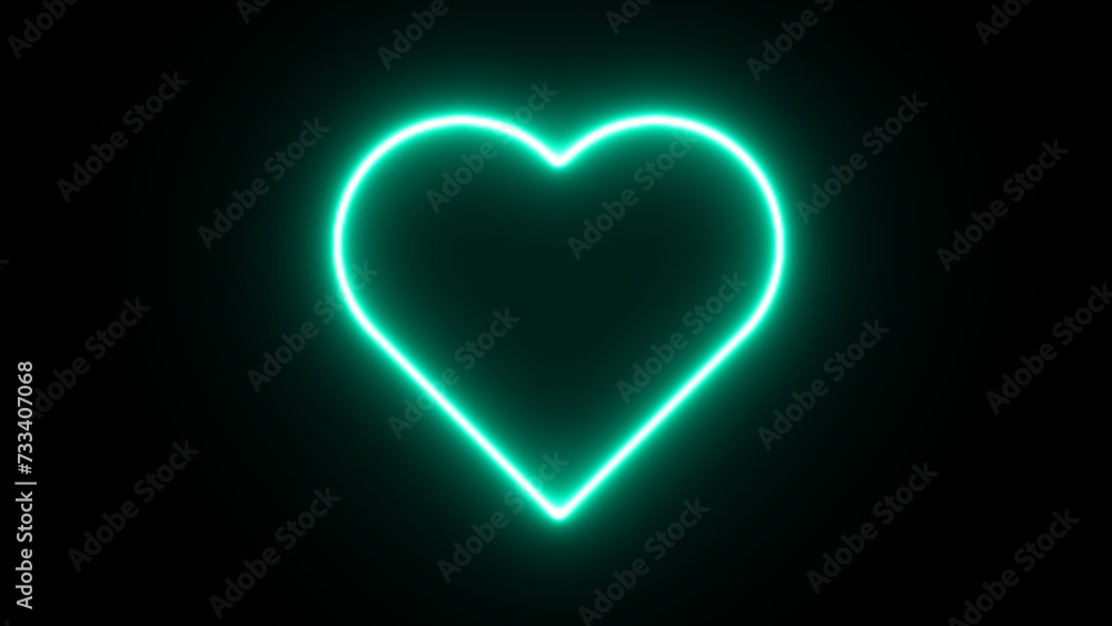 Neon heart with a glow on the black background. Glowing bright red, purple and blue hearts. Love Icon Neon Style. Neon heart with a glow on the black background. Glowing bright red, purple and blue hearts. Love Icon Neon Style.