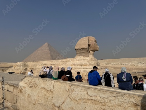 Canvas Print Pyramiden und Sphinx von Giseh