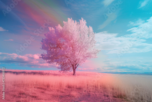 photo of a visible and invisible spectrum with a rainbow and a infrared