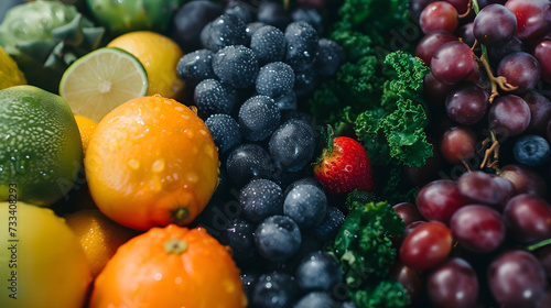 Closeup of fresh and delicious fruits  fruits as a back ground  fruit wallpaper  fresh colorful berries  citrus  commercial background