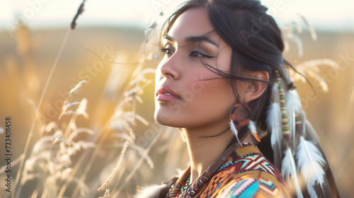 A beautiful Apache Indian woman  photo